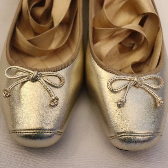 Women's Cole Haan Gold Ballet Flats - Multi Sizes - Picture 3 of 9